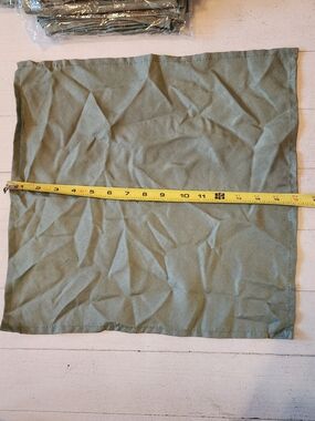 Solid Olive Green Fabric Napkin / Square Cloth
